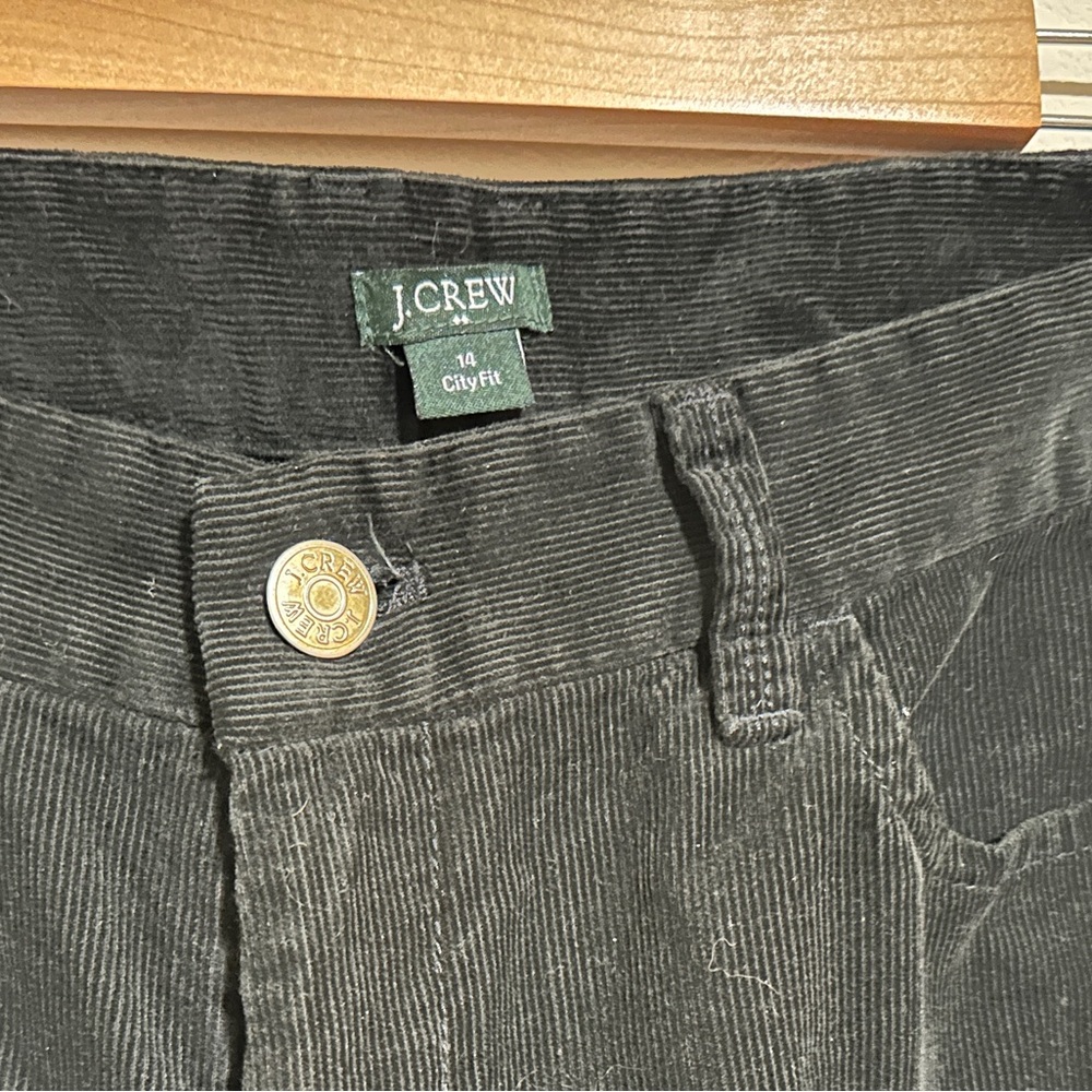 ♻️ J. Crew Factory City Wide Leg Black Corduroy Pants - Picture 5 of 10